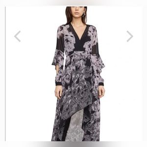 BCBGMaxAzria high—low wrap dress. Size M.